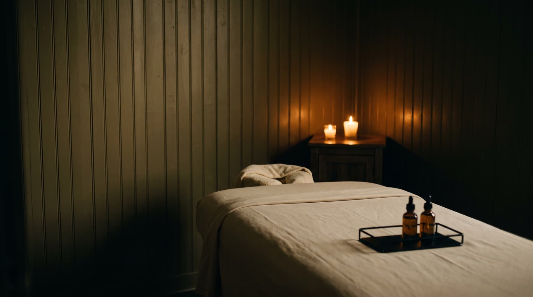 A simple candlelit treatment room at D-Urban Lounge, Bahria Town Phase 1, Rawalpindi